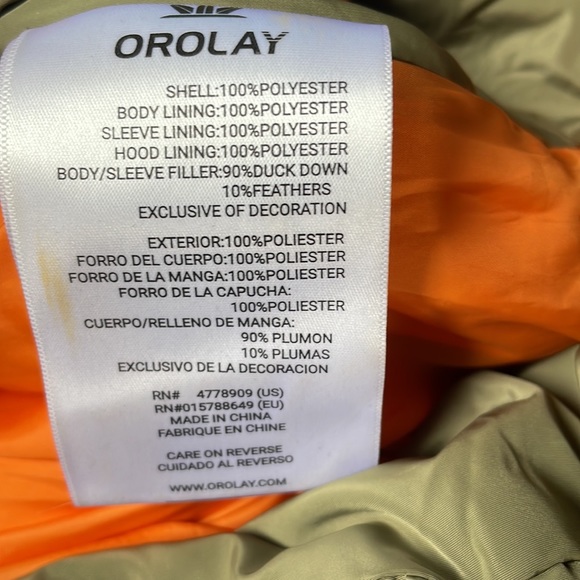 Orolay size xs olive coat - Picture 7 of 8